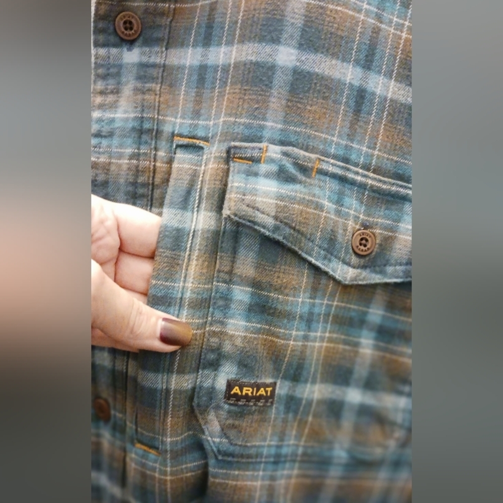 Ariat Rebar Men's Flannel Size L Shirt